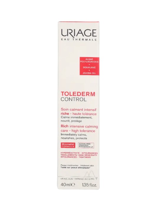 Uriage Tolederm Crema Viso Lenitiva Ricca per Pelli Intolleranti Sensibili e Secche 40ml unisex