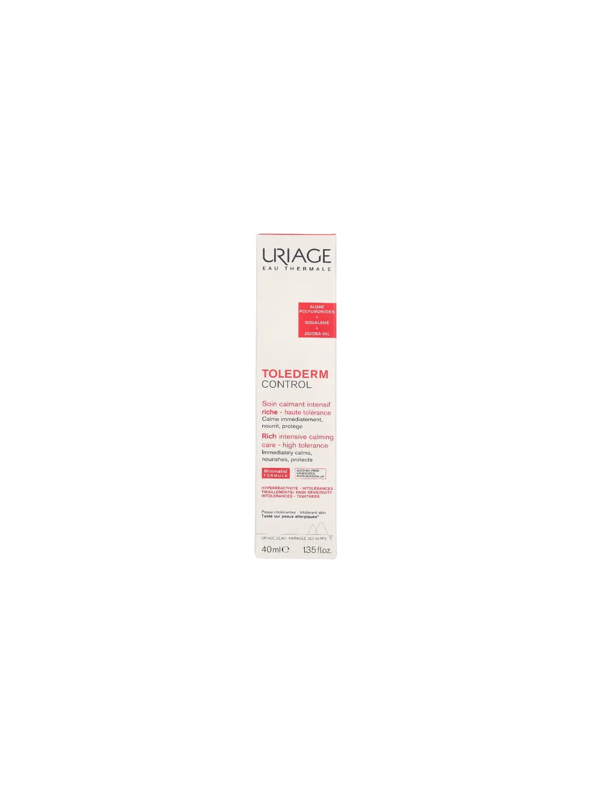 Uriage Tolederm Crema Viso Lenitiva Ricca per Pelli Intolleranti Sensibili e Secche 40ml unisex