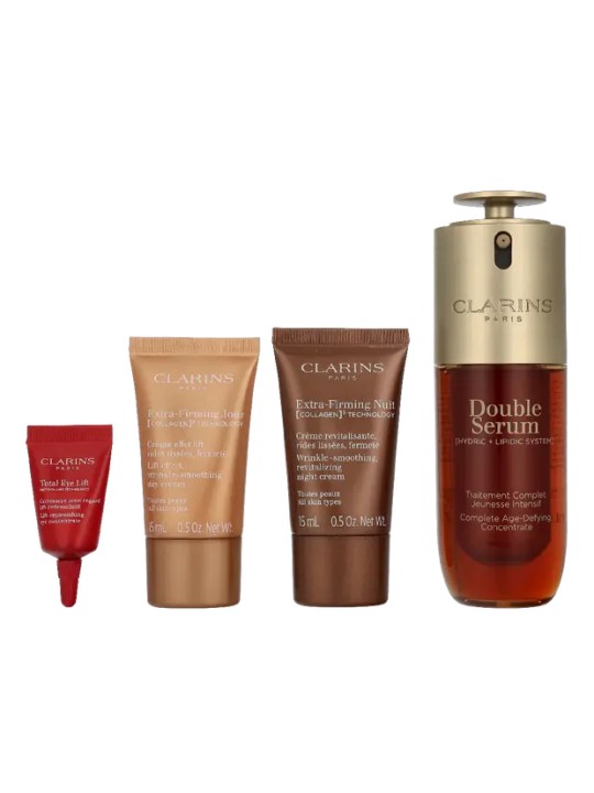 Clarins Visibly Firming Age-Defying Set Serum 50ml Day Cream 15ml Night Cream 15ml Eye Gel 3ml 1,61g