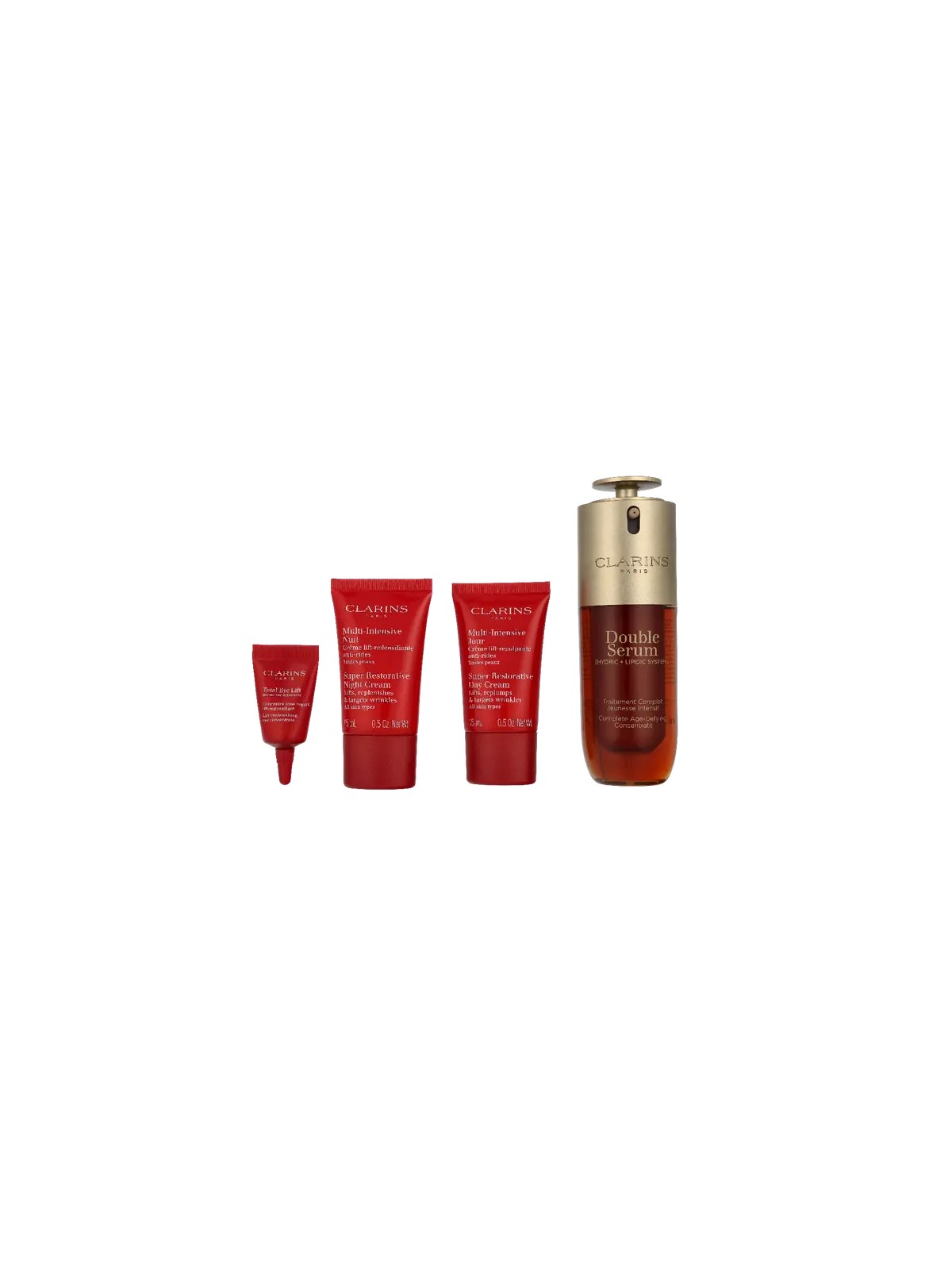 Clarins Replenishing Age-Defying Set Serum 50ml Day Cream 15ml Night Cream 15ml Eye gel 3ml 1,15g