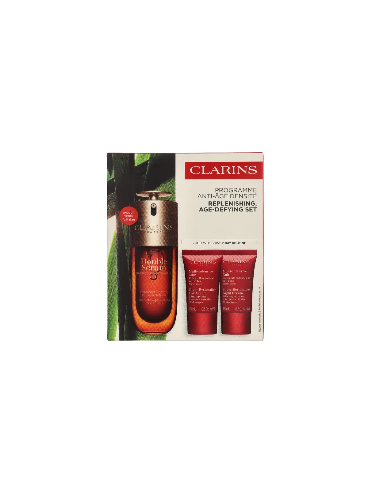 Clarins Replenishing Age-Defying Set Serum 50ml Day Cream 15ml Night Cream 15ml Eye gel 3ml 1,15g