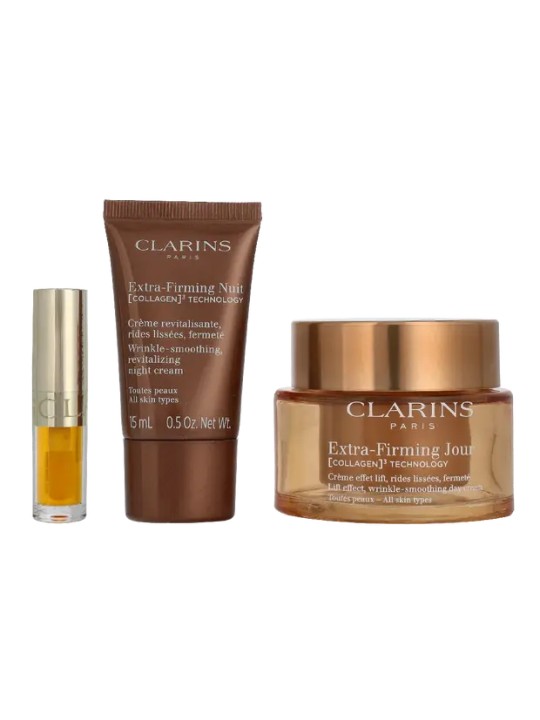 Clarins Age-Defying & Firming Essentials Set Day Cream 50ml Night Trial 15ml Lip Oil 1,4ml 1,15g
