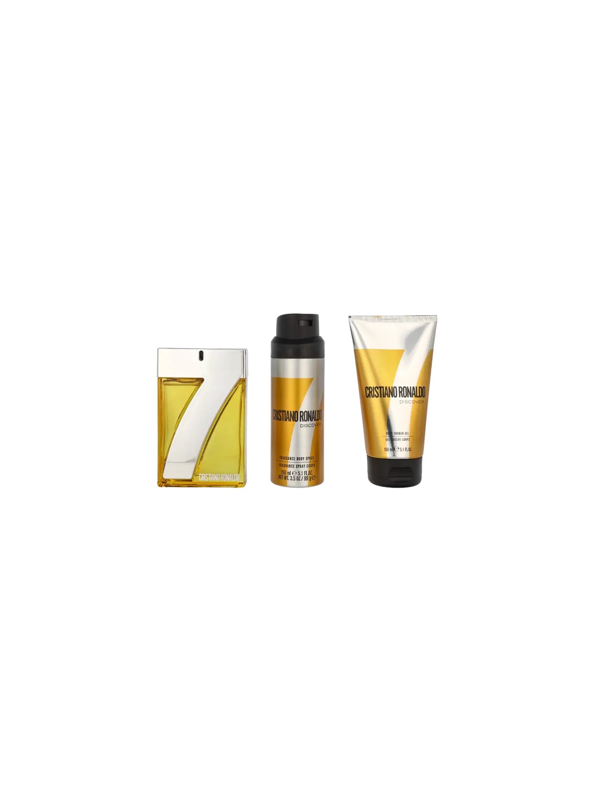 Cristiano Ronaldo CR7 Discover Giftset eau de toilette Spray 100ml Shower Gel 150ml Body Spray 150ml 70ml