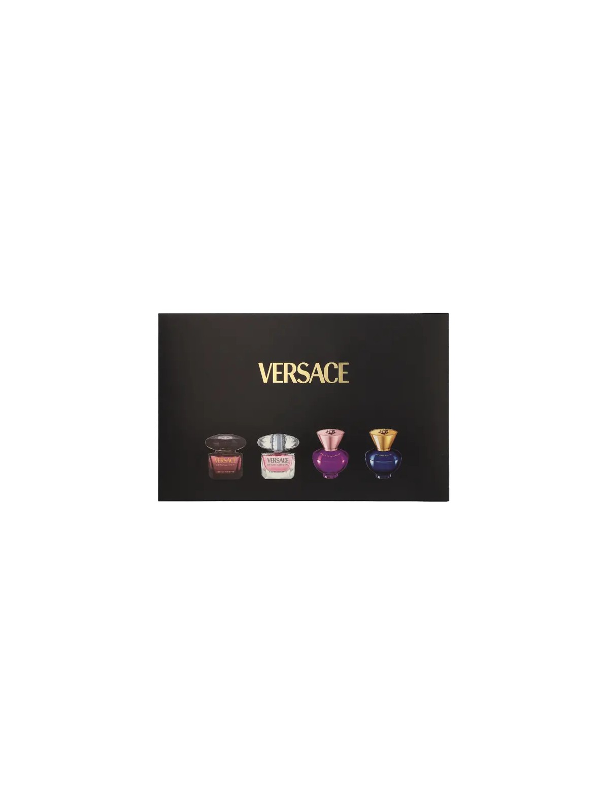 Versace Miniatures Set Women 4x5ml - Crystal Noir eau de toilette Bright Crystal eau de toilette Dylan Purple eau de parfum Dyl