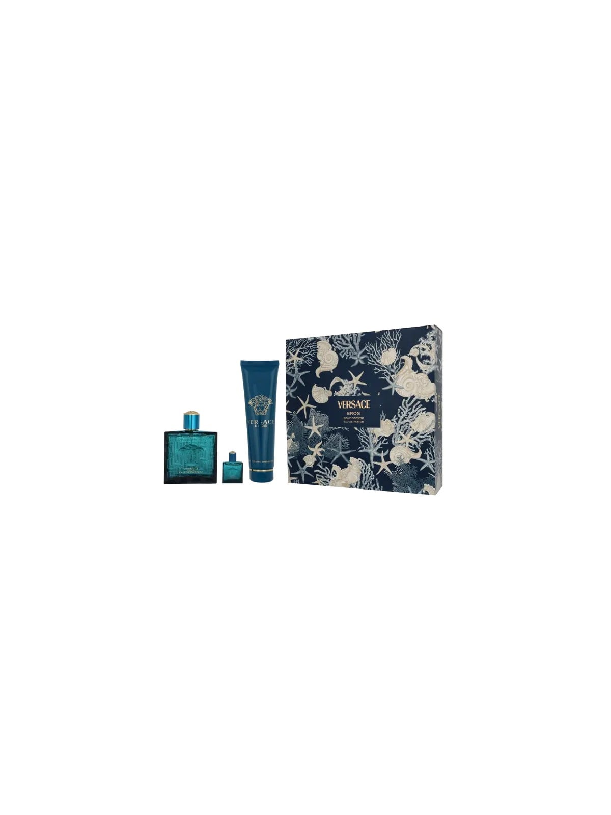 Versace Eros Pour Homme Giftset eau de parfum Spray 100ml B&S Gel 150ml eau de parfum Spray 5ml 175ml