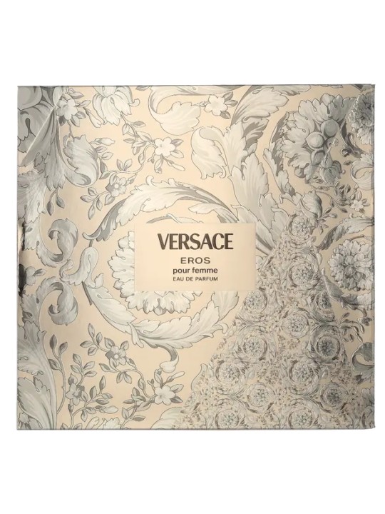 Versace Eros Pour Femme Giftset eau de parfum Spray 100ml Bath & Shower Gel 100ml Body Lotion 100ml Make-Up Case 200ml