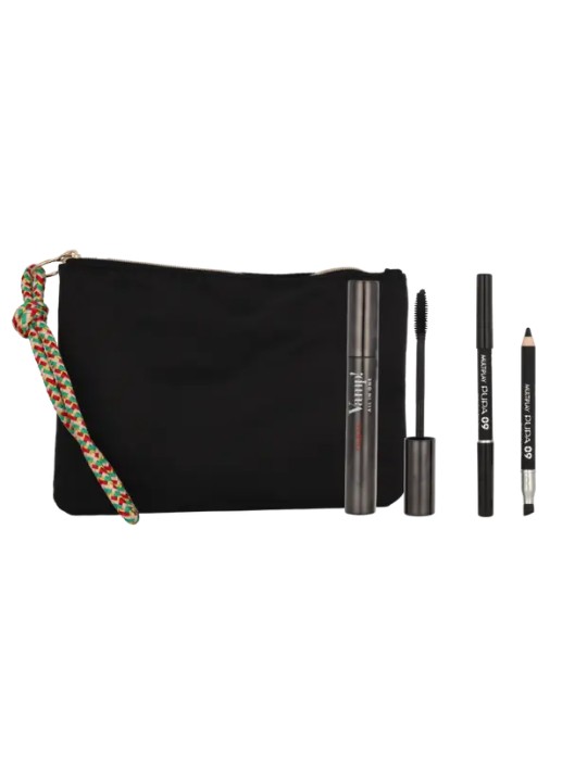 Pupa Vamp! Mascara & Mini Multiplay Set Vamp! All in One n.101 Extra Black Mascara 9ml Multiplay n.09 Deep Black 0,8gr 250ml