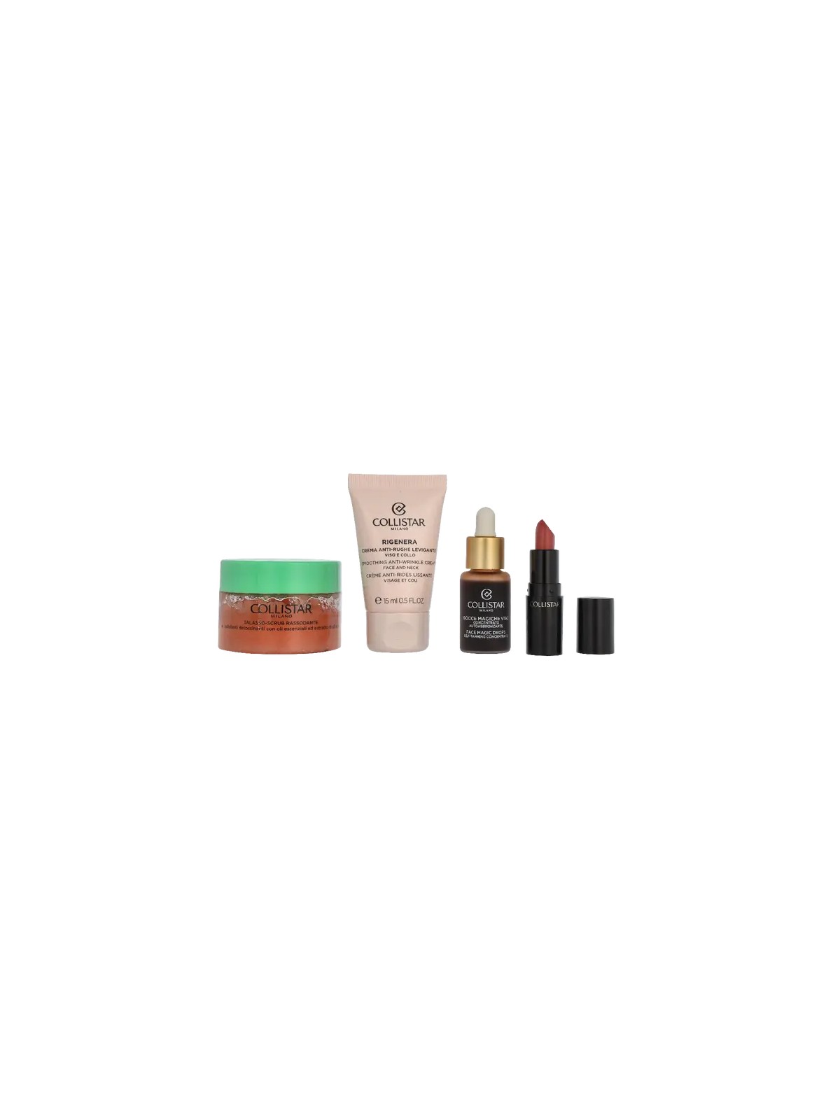 Collistar SET Natale 2025 Unbox Your Uniqueness Mini Puro Rossetto rossetto 102 1 2ml + Face Magic Drops Concentrato