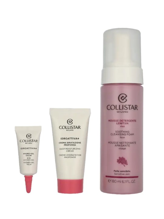 Collistar SET XMas 2025 Schiuma detergente lenitiva fasting foam viso 180ml + Idroattiva+ Crema idratante crema idratante