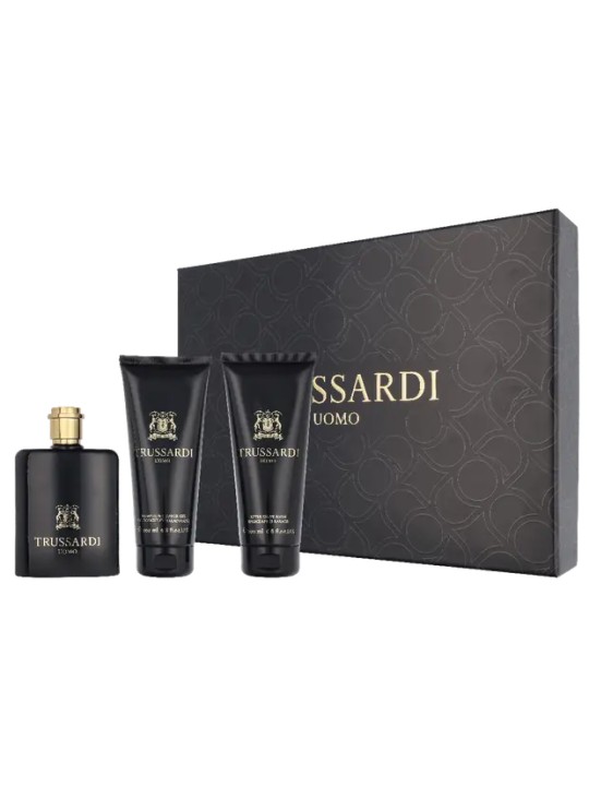 Trussardi Uomo Contemporary Deluxe Giftset eau de parfum Spray 100ml Shampooo & Shower Gel 200ml After Shave Balm 200ml 190ml
