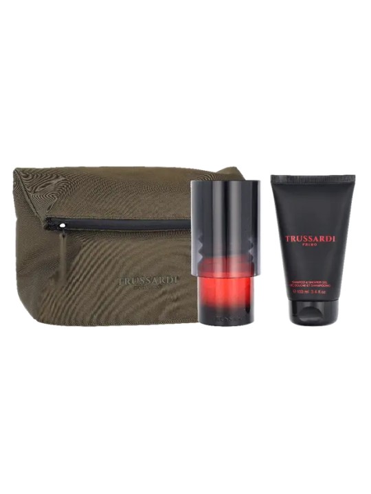 Trussardi Primo Contemporary Giftset eau de parfum Spray 100ml Box Shampoo & Shower Gel 100ml Beauty Bag 100ml