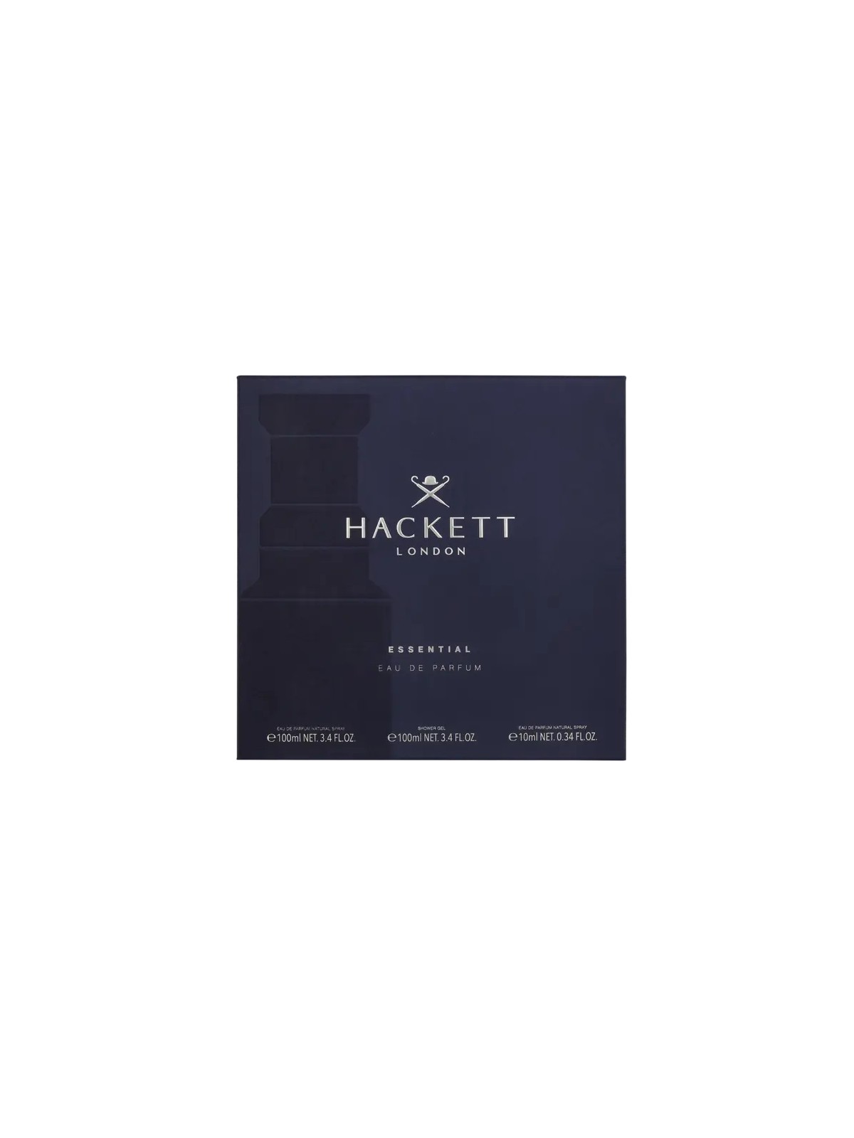 Hackett Essential Giftset eau de parfum Spray 100 ml Showergel 100 ml Travel Spray 10 ml 4,4g
