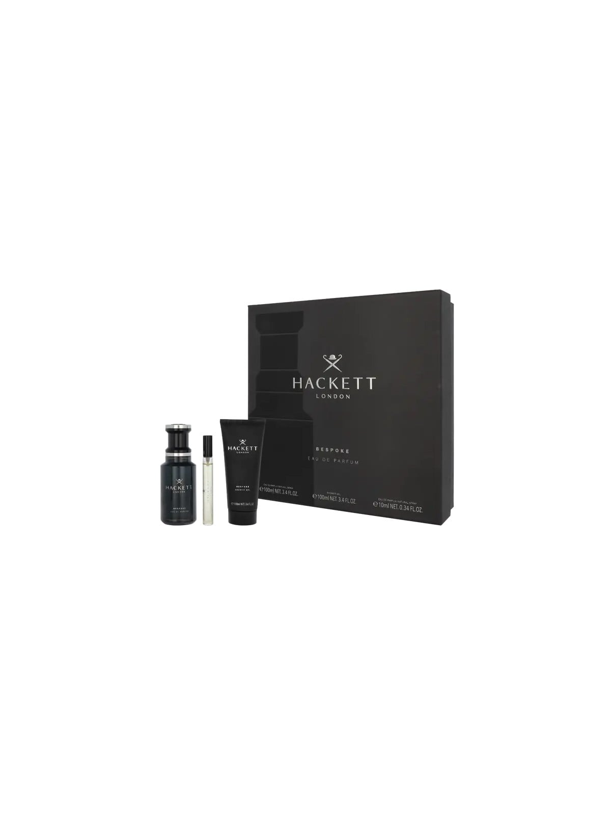 Hackett Bespoke Giftset eau de parfum Spray 100 ml Showergel 100 ml Travel Spray 10 ml 110ml