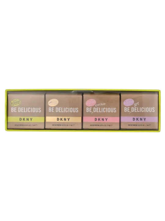 DKNY Be Delicious Women Giftset eau de parfum 7ml Extra Delicious eau de parfum 7ml Golden Delicious 7ml 100% Deicious eau de p