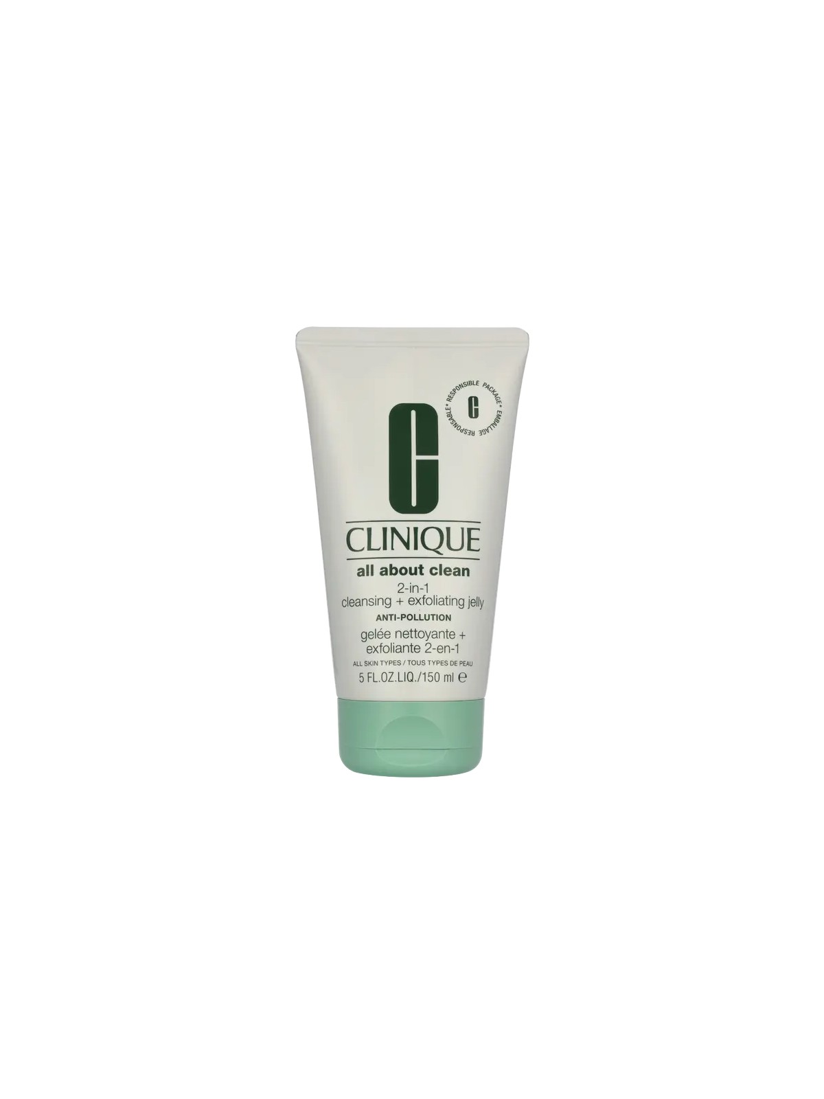 Clinique All About Clean 2-in-1 Detergente Esfoliante Jelly gel detergente viso delicato pulizia profonda 150ml