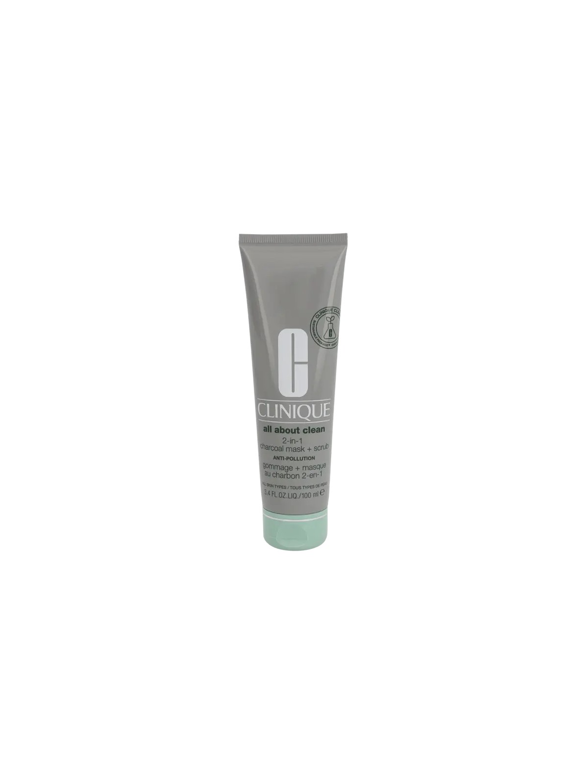 Clinique All About Clean Maschera al Carbone 2 in 1  Maschera viso detergente Scrub 100 ml