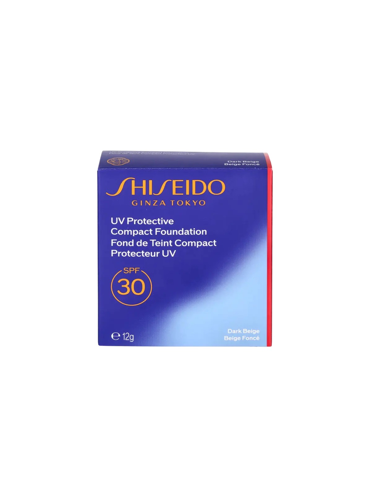 Fondotinta compatto protettivo UV Shiseido SPF30 - 12 g, cipria compatta waterproof Donna Dark Beige