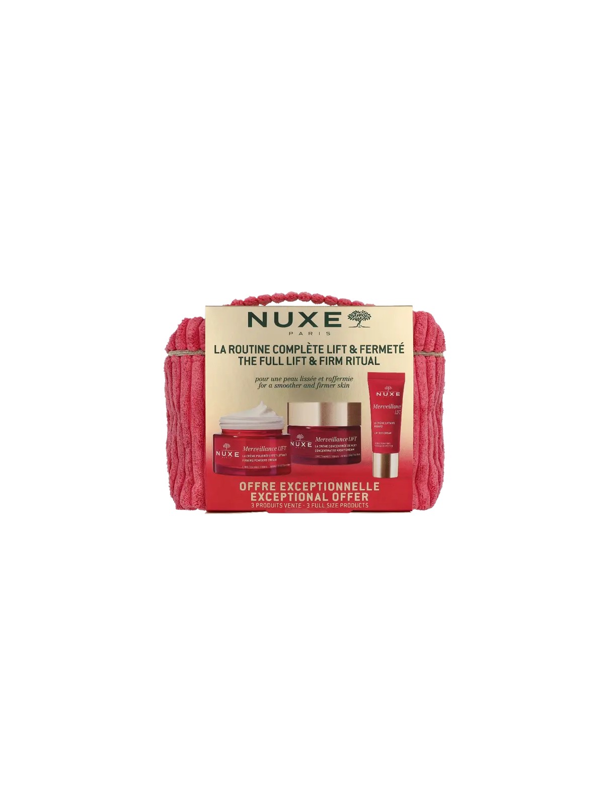 Nuxe Merveillance Lift Vanity Case Cream 50ml Night Cream 50ml Eyes 15ml 50ml