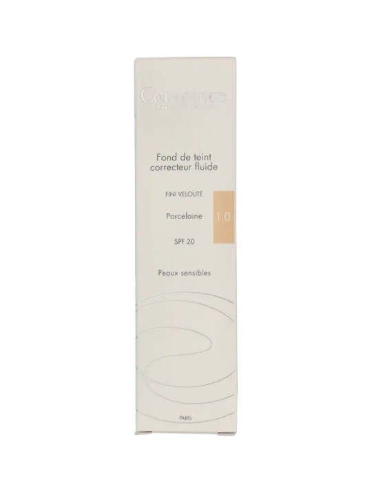 Avene Couvrance Fluid Foundation Corrector SPF20 donna 30ml Numero 1.0 Porcelain