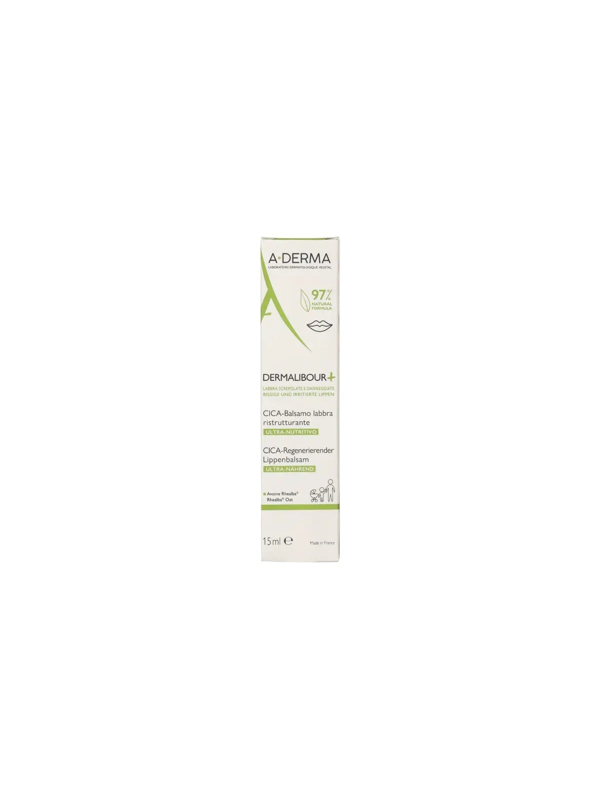 A-Derma DERMALIBOUR CICA Repairing Lip Balm 15ml unisex