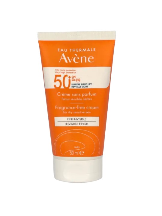 Avene High Protection Unscented Cream SPF50 unisex 50ml For Dry Sensitive Skin