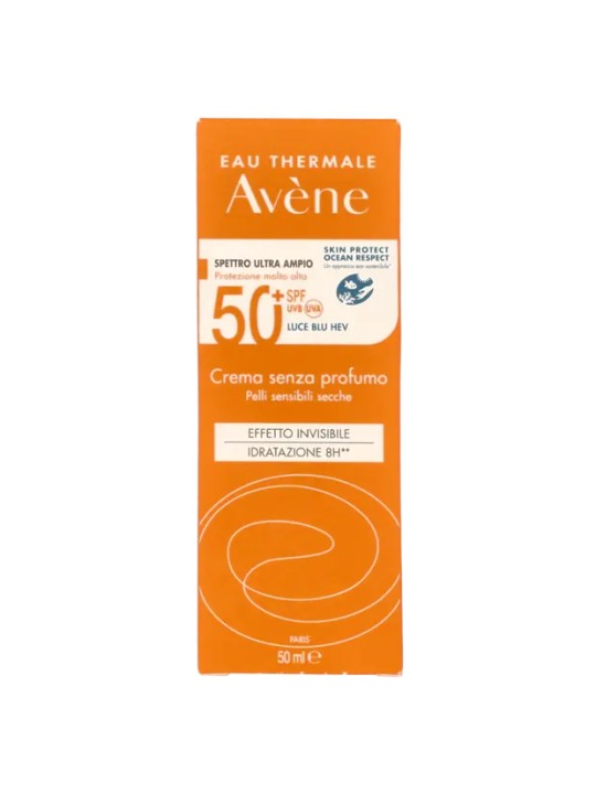 Avene High Protection Unscented Cream SPF50 unisex 50ml For Dry Sensitive Skin