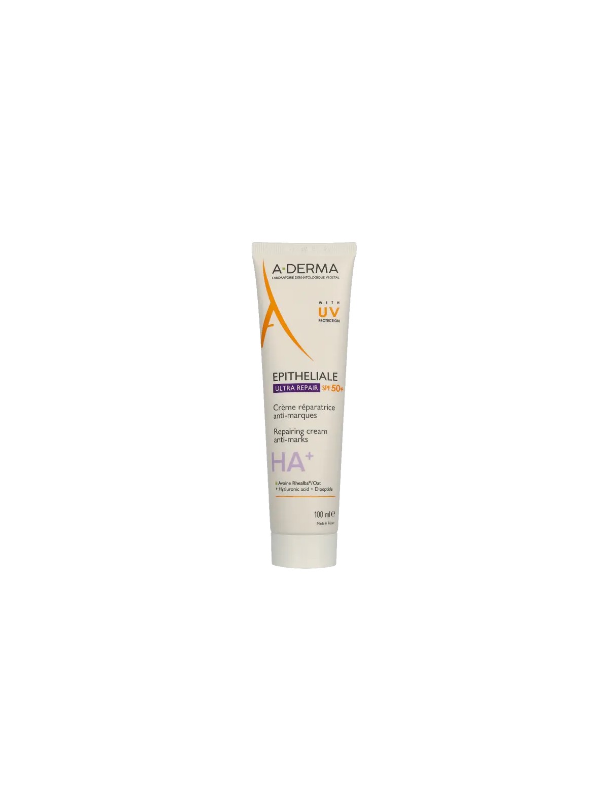 A-Derma Epitheliale Ultra Repair Crema riparatrice quotidiana senza parabeni per viso e corpo SPF 50+ 100ml