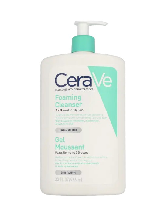 CeraVe Foaming Cleanser w-Pump 1000ml For Normal To Oily Skin