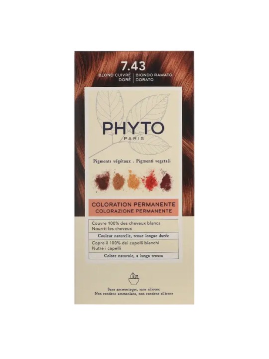 Phyto PHYTOCOLOR 7.43 Biondo Dorato Ramato 112ml