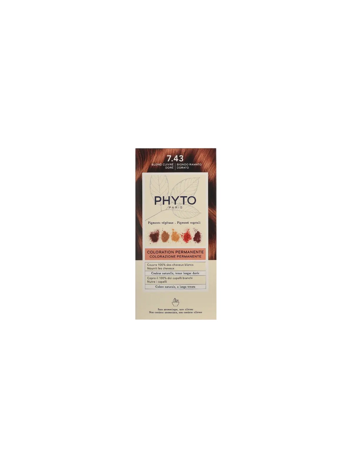 Phyto PHYTOCOLOR 7.43 Biondo Dorato Ramato 112ml
