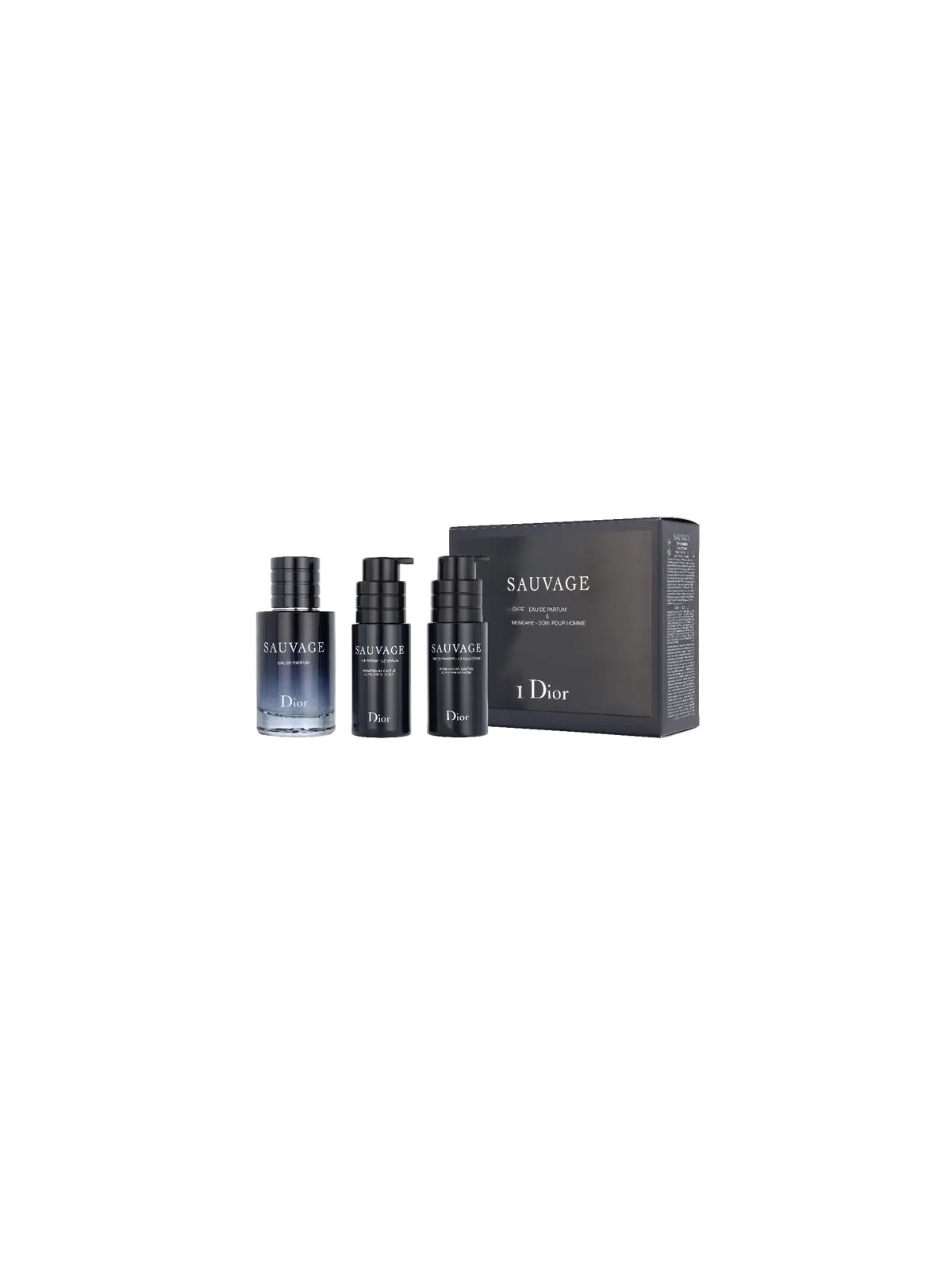 Dior Sauvage Giftset eau de parfum Spray 60ml Cleanser 45ml Serum 45ml 30ml