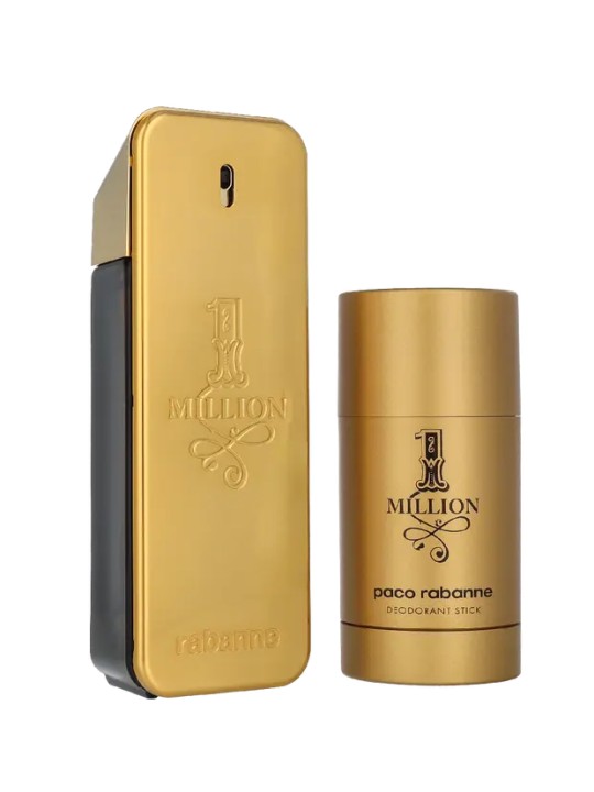 Set Paco Rabanne: 1 Million Eau De Toilette uomo 100ml + 1 Million Deodorante Stick uomo 75ml