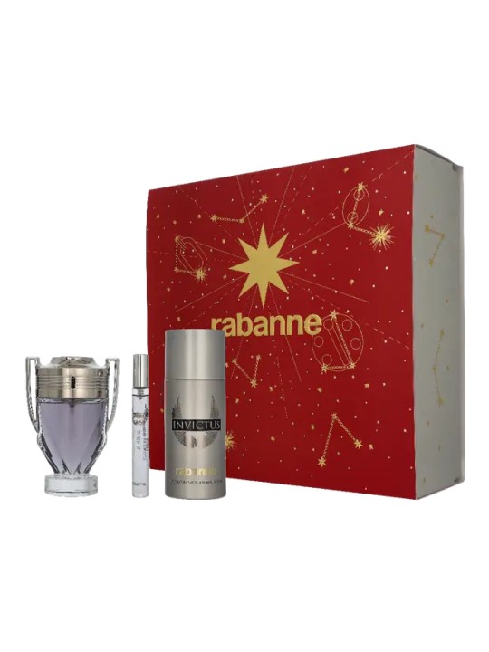 Rabanne Set da 3 pezzi INVICTUS Eau de Toilette spray 100 ml + Deodorant 150 ml + Eau de Toilette spray 10 ml uomo