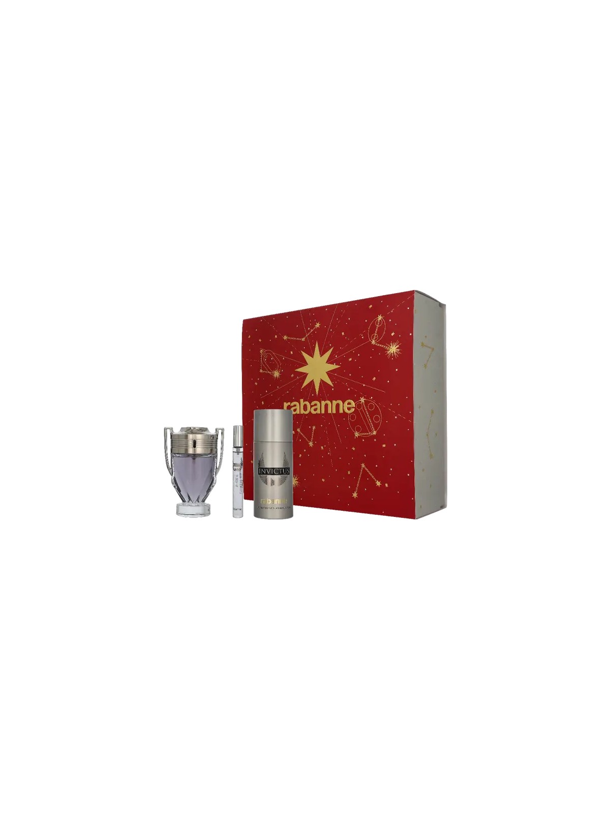 Rabanne Set da 3 pezzi INVICTUS Eau de Toilette spray 100 ml + Deodorant 150 ml + Eau de Toilette spray 10 ml uomo