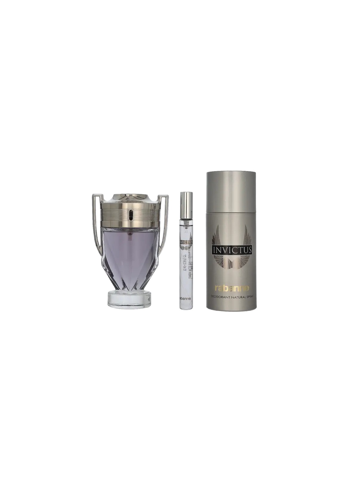 Rabanne Set da 3 pezzi INVICTUS Eau de Toilette spray 100 ml + Deodorant 150 ml + Eau de Toilette spray 10 ml uomo