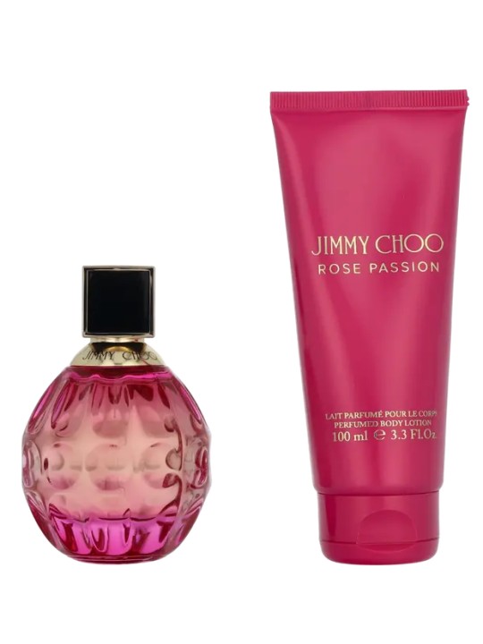 Jimmy Choo Rose Passion Giftset eau de parfum Spray 60ml Perfumed Body Lotion 100ml 18ml