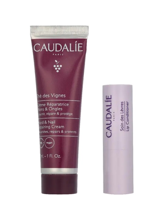 Caudalie THÉ DES VAGNOS SET DI 2 PEZZI MANI E LABBRA Crema de manos y uñas 30 ml + Stick Tratamiento para labios 4,5 g donna