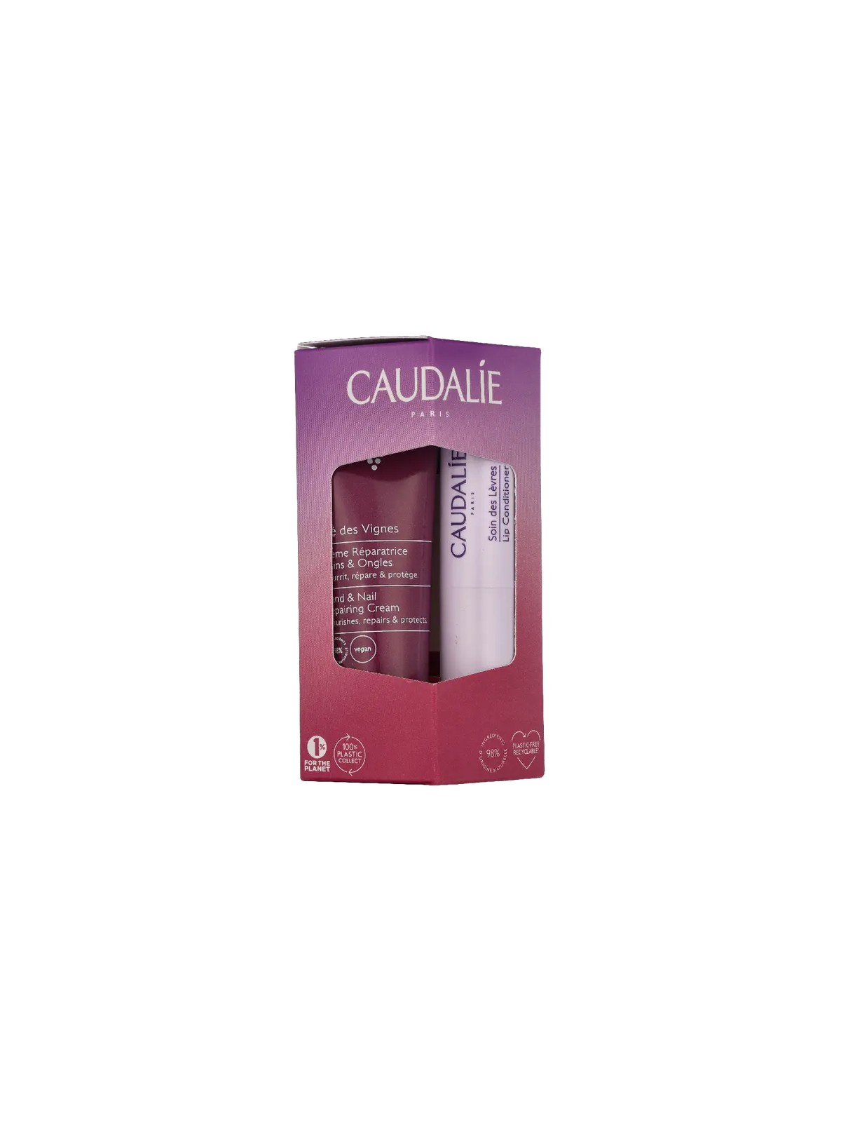 Caudalie THÉ DES VAGNOS SET DI 2 PEZZI MANI E LABBRA Crema de manos y uñas 30 ml + Stick Tratamiento para labios 4,5 g donna