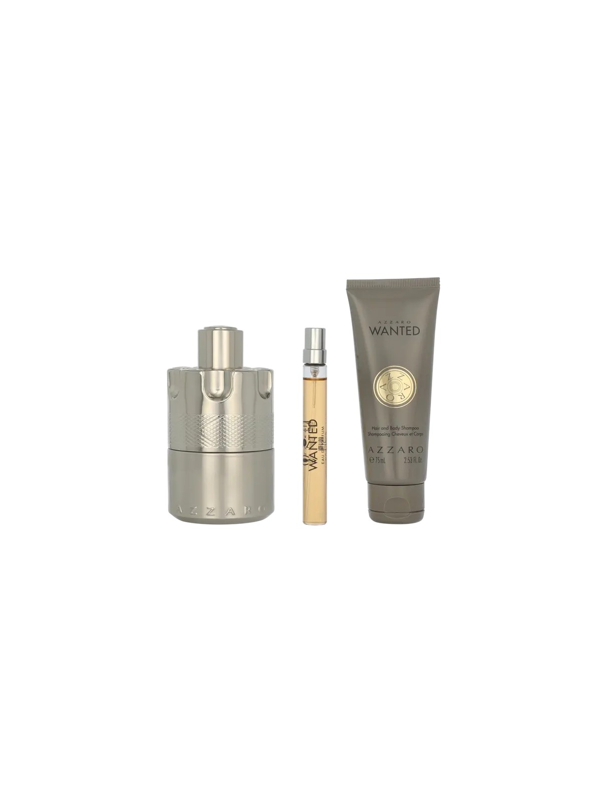 Azzaro Wanted Giftset eau de parfum Spray 100ml Shower Gel 75ml eau de parfum Spray 10ml 50ml