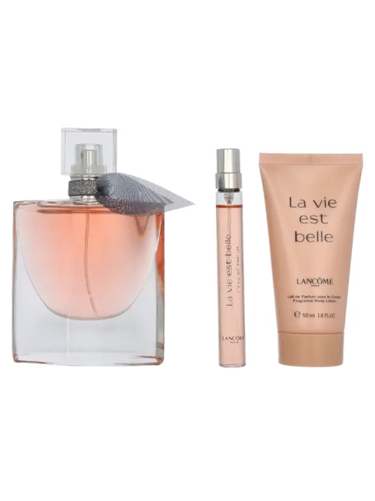 Lancome La Vie Est Belle Set regalo eau de parfum 50ml, lozione corpo 50ml e miniatura eau de parfum 10ml donna
