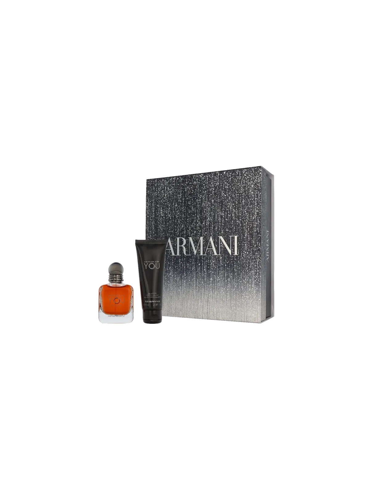 Armani Stronger With You Intensely Gift set eau de parfum 50ml e gel doccia 75ml uomo