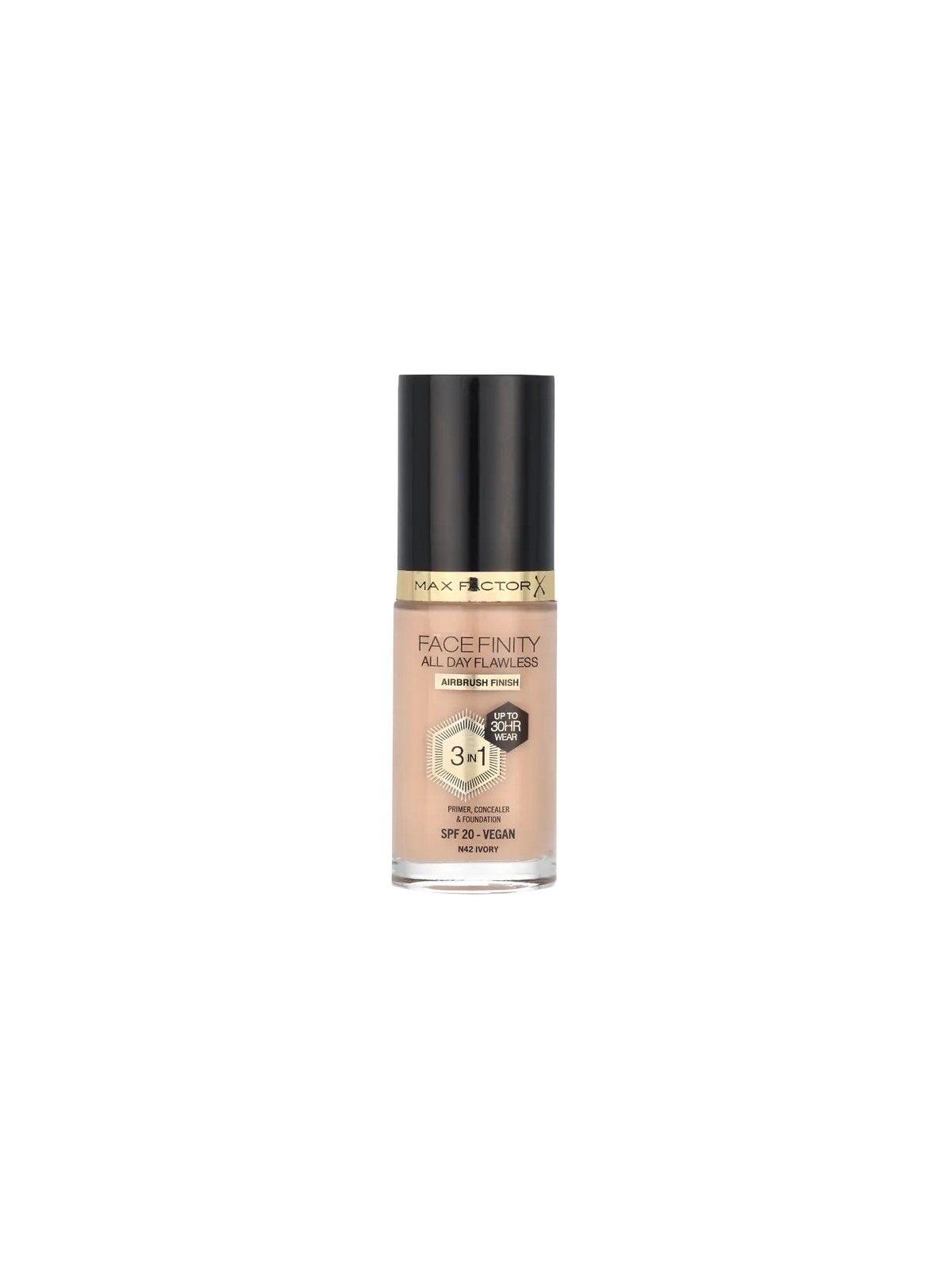 Max Factor Facefinity All Day Flawless 3 In 1 Foundation 30ml N42 Ivory
