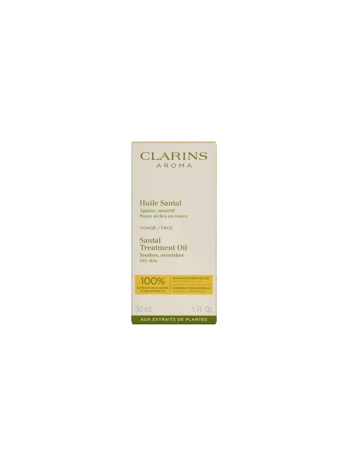 Olio Viso Santal Clarins 30ml Pelle Secca