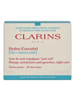 Clarins Crema notte idratante per tutti i tipi di pelle Hydra Essentiel Crema Notte Rimpolpante, Idratante e Dissetante 50ml don
