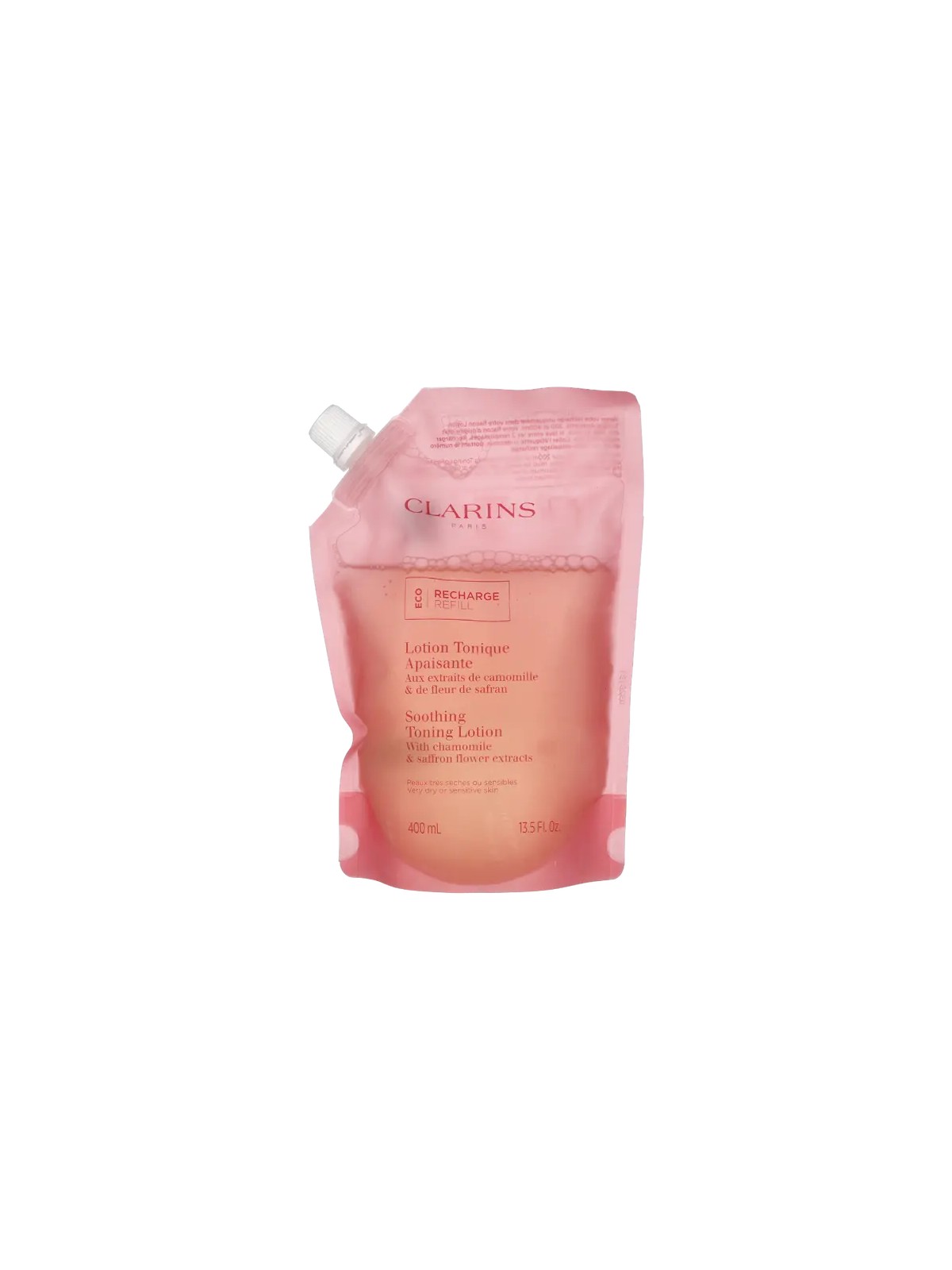 Clarins Acqua tonificante lenitiva per pelli molto secche e sensibili Lozione tonificante lenitiva 400ml - ricarica di ricambio 