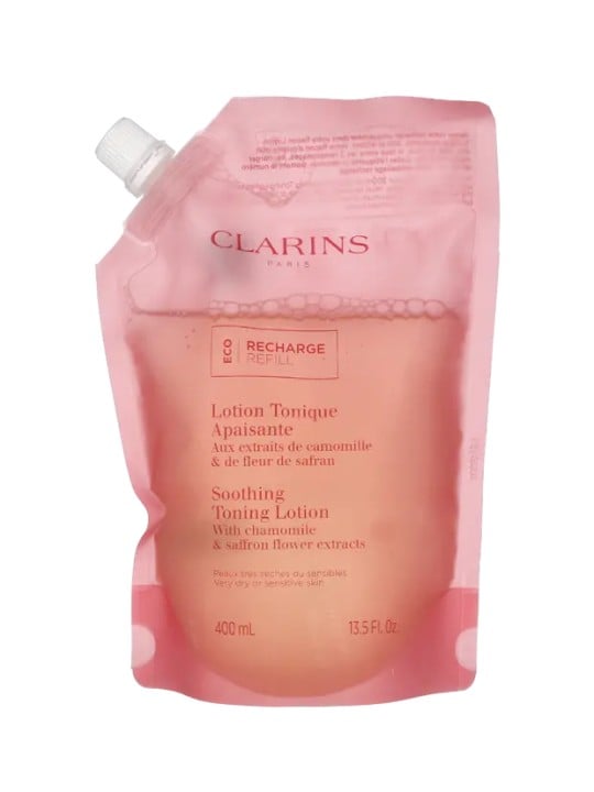Clarins Acqua tonificante lenitiva per pelli molto secche e sensibili Lozione tonificante lenitiva 400ml - ricarica di ricambio 