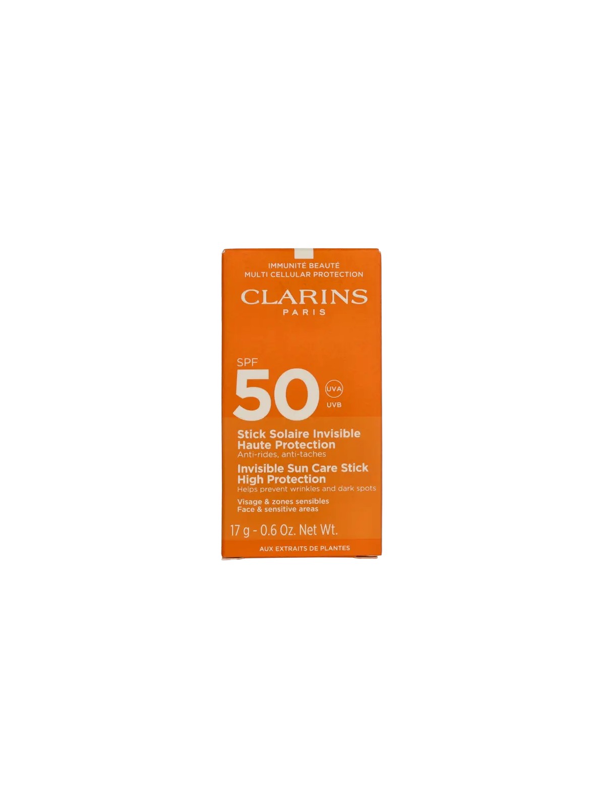Clarins Stick invisibile SOLAR SPF50 17gr unisex