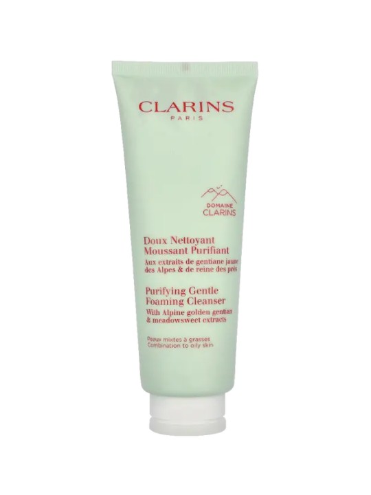 Clarins Purifying Gentle Foaming Cleanser - Crema detergente schiumogena per pelli miste e grasse 125ml donna