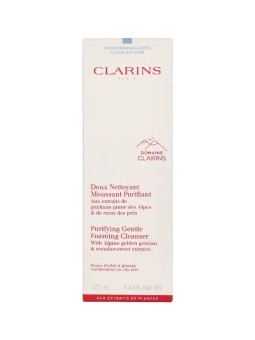 Clarins Purifying Gentle Foaming Cleanser - Crema detergente schiumogena per pelli miste e grasse 125ml donna
