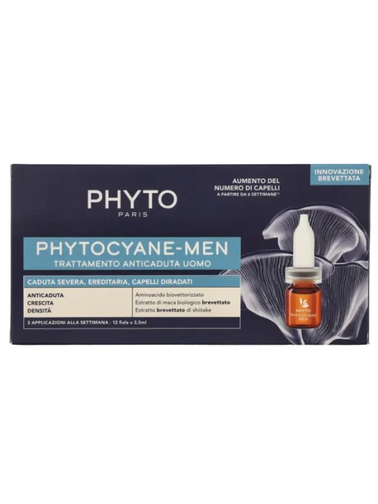 Phyto Phytocyane Men Treatment Set 12x3,5ml Ampoules - Anti Hair Loss 3g